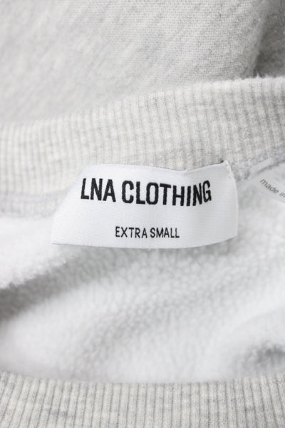 LNA Womens Pullover Gray Crew Neck Long Sleeve Size XS