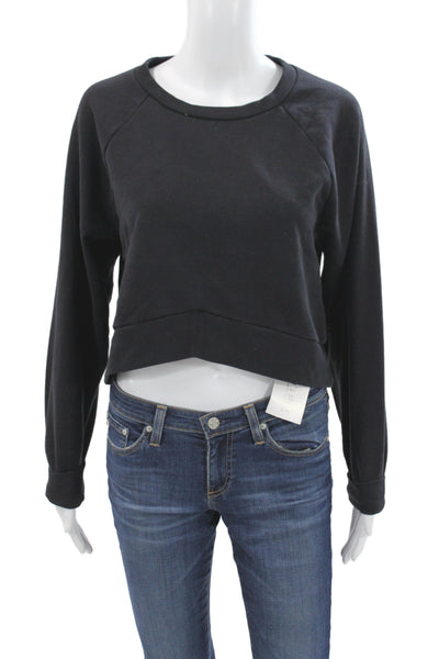 Beyond Yoga Womens Black Pullover Sweatshirt Crew Neck Long Sleeve Size S