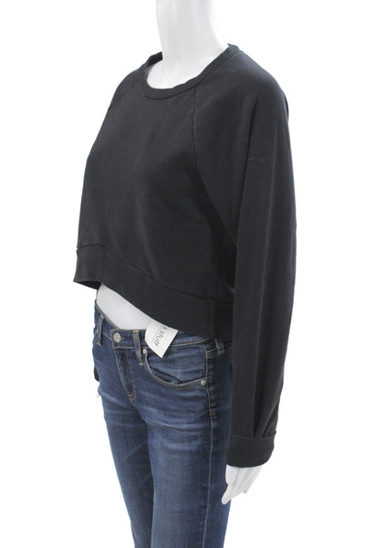 Beyond Yoga Womens Black Pullover Sweatshirt Crew Neck Long Sleeve Size S