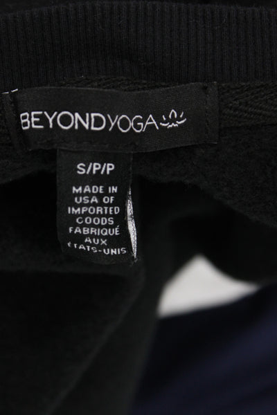 Beyond Yoga Womens Black Pullover Sweatshirt Crew Neck Long Sleeve Size S