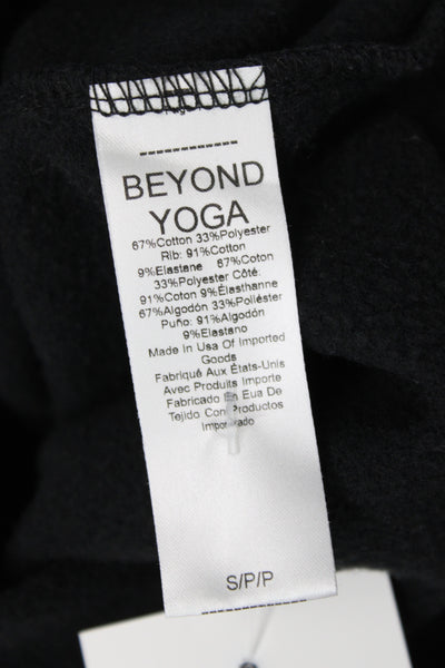 Beyond Yoga Womens Black Pullover Sweatshirt Crew Neck Long Sleeve Size S