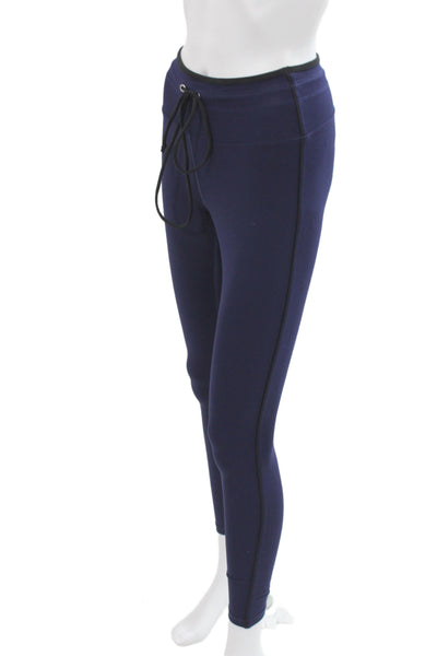 Year Of Ours Women Ankle Athleisure Blue Leggings Drawstring Size S