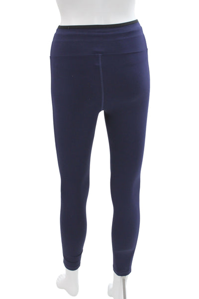 Year Of Ours Women Ankle Athleisure Blue Leggings Drawstring Size S