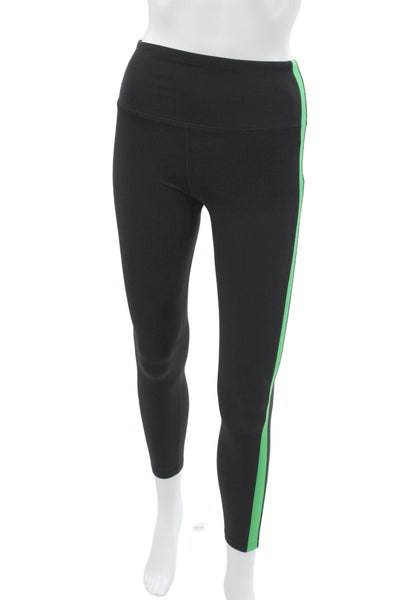 Splits 59 Womens Ankle Leggings Black Striped Spandex Athleisure Size XS