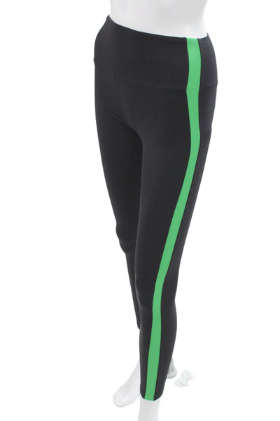 Splits 59 Womens Ankle Leggings Black Striped Spandex Athleisure Size XS