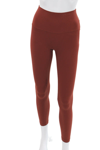 Lululemon Women Ankle Leggings Brown Athleisure Solid Size 4