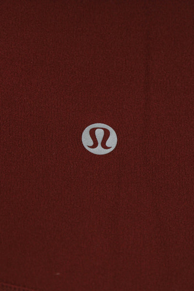 Lululemon Women Ankle Leggings Brown Athleisure Solid Size 4