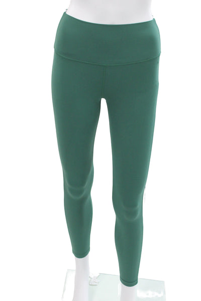 Splits 59 Womens Ankle Striped Green Leggings Athleisure Size S