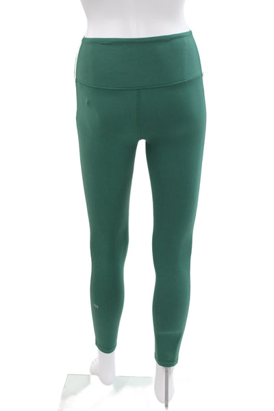 Splits 59 Womens Ankle Striped Green Leggings Athleisure Size S