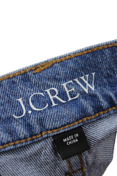 J Crew Womens Wide-Leg Jeans Blue Cotton Blend Size 26P