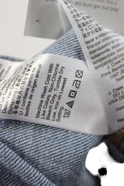 J Crew Womens Wide-Leg Jeans Blue Cotton Blend Size 26P