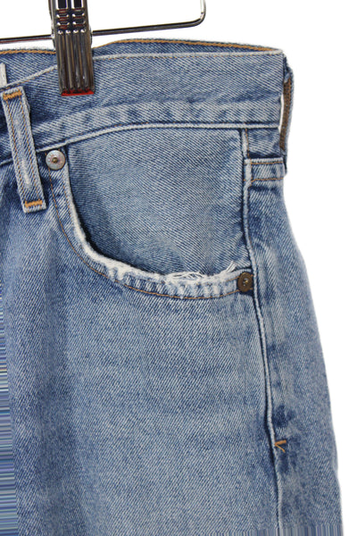 Agolde Womens Straight High Rise Jeans Blue Cotton Size 25