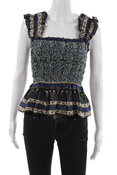 Sea New York Women Black Floral Camisole Square Neck Size XS