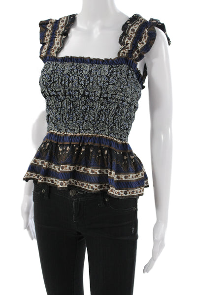 Sea New York Women Black Floral Camisole Square Neck Size XS
