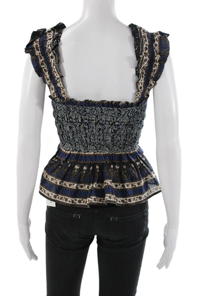Sea New York Women Black Floral Camisole Square Neck Size XS
