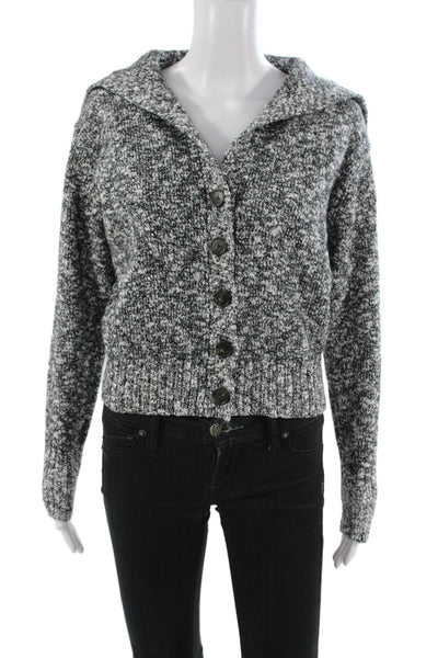 J Crew Womens Black Collared Cardigan Long Sleeve Size XS