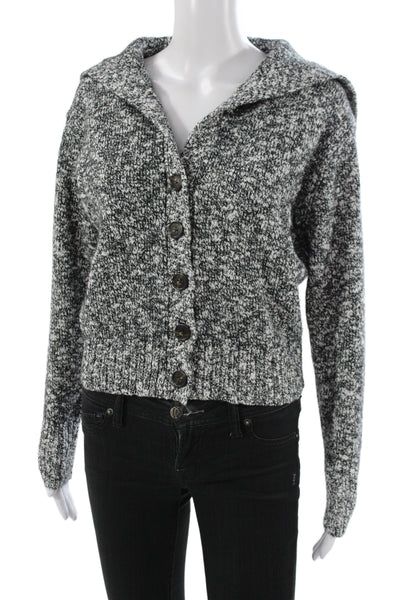 J Crew Womens Black Collared Cardigan Long Sleeve Size XS