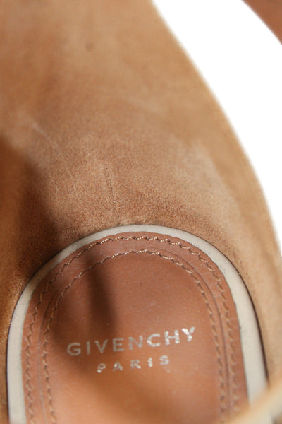 Givenchy Womens Leather Ankle Strap Sandal Heels Beige Size 38 8