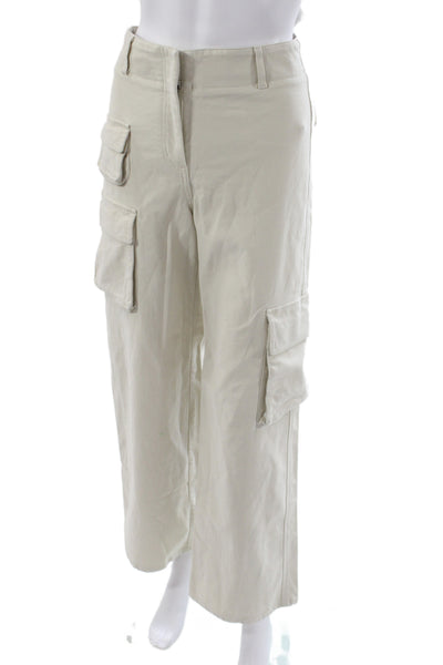 Wilfred Free Womens Beige Cargo Pants Button Cotton Size 2