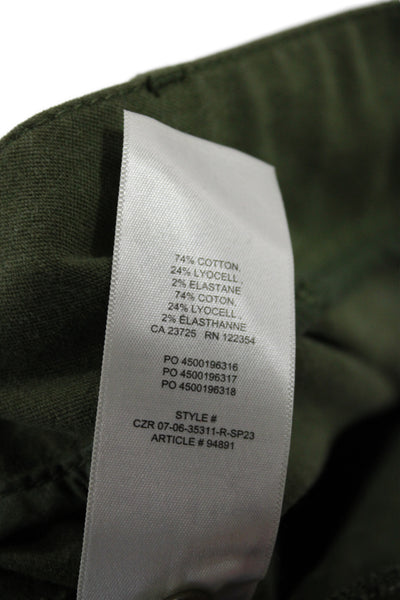 Wilfred Free Womens Cargo Pants Green Button Military Spring Size 2