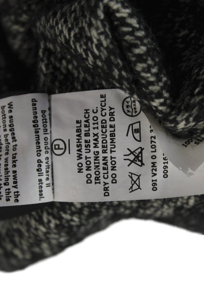 Giambattista Valli Women Black Pea Coat 46% Virgin Wool Button Size XS