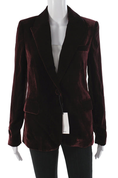 MNG Womens Basic Jacket Purple Polyester Long Sleeve Size S
