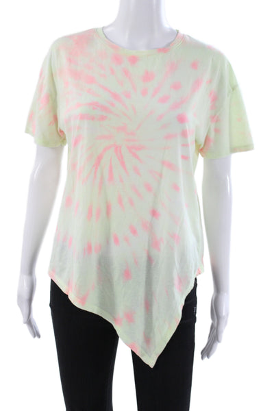 Generation Love Women Green Tie Dye Jersey Tee Short Sleeve Size M