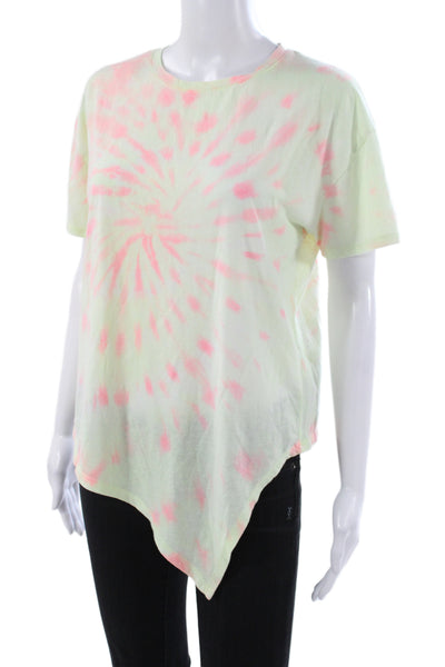 Generation Love Women Green Tie Dye Jersey Tee Short Sleeve Size M