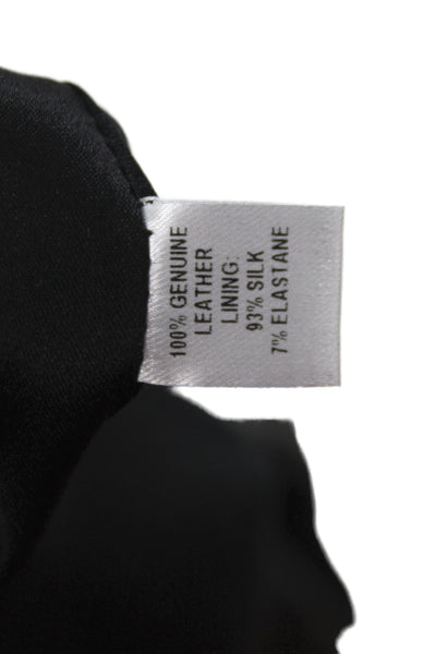 Cushnie Et Ochs Women Black Genuine Leather V-Neck Camisole Size 0