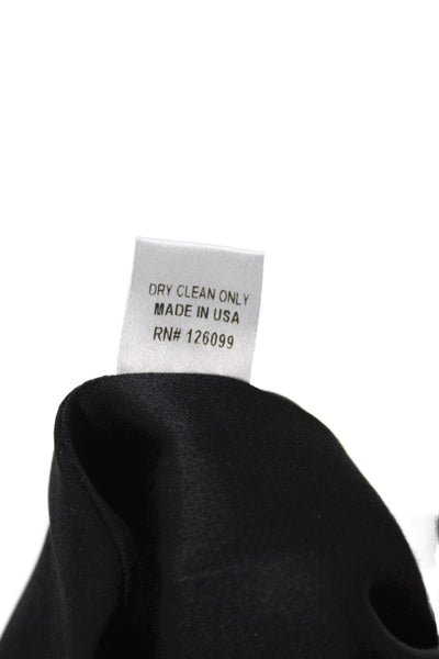 Cushnie Et Ochs Women Black Genuine Leather V-Neck Camisole Size 0