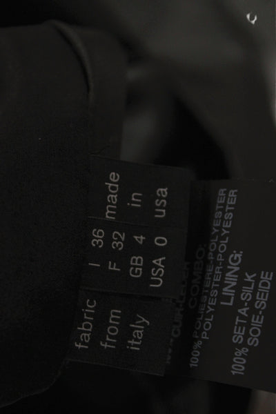 Derek Lam Women Black Leather Lace Up Sleeveless Tunic Round Neck Size S