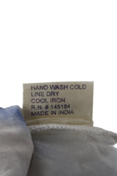 NIBI-MTK Womens Sundress Blue 100% Cotton Square Neck Sleeveless Mini Size L