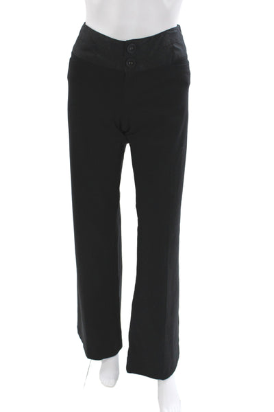 Nanette Lepore Womens Dress Pants Black Button Size 6