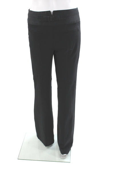 Nanette Lepore Womens Dress Pants Black Button Size 6