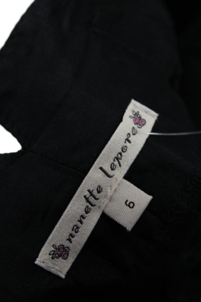 Nanette Lepore Womens Dress Pants Black Button Size 6