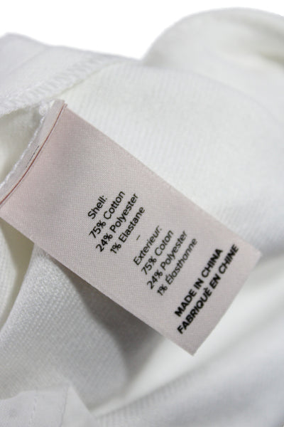 Cinq à Sept Womens Paperbag Tie Waist Cotton White Shorts Summer Size 10