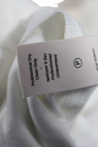 Cinq à Sept Womens Paperbag Tie Waist Cotton White Shorts Summer Size 10
