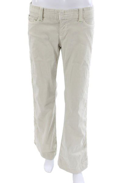 Joes Women Chino Pants Beige Button 97% Cotton Solid Casual Size 29