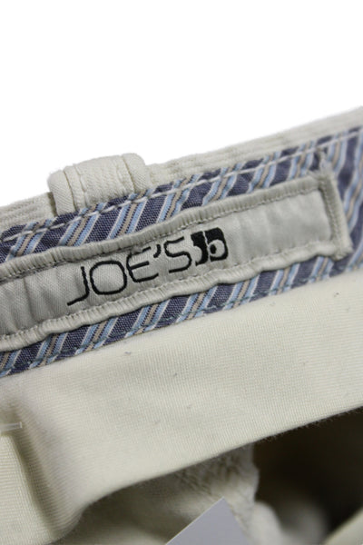 Joes Women Chino Pants Beige Button 97% Cotton Solid Casual Size 29