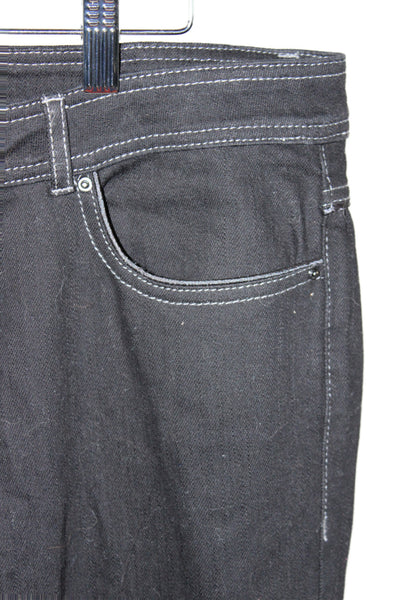 Rachel Zoe Womens Skinny Black Jeans Cotton High Rise Inseam 32 Size 30