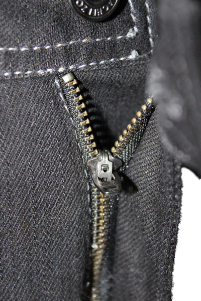 Rachel Zoe Womens Skinny Black Jeans Cotton High Rise Inseam 32 Size 30