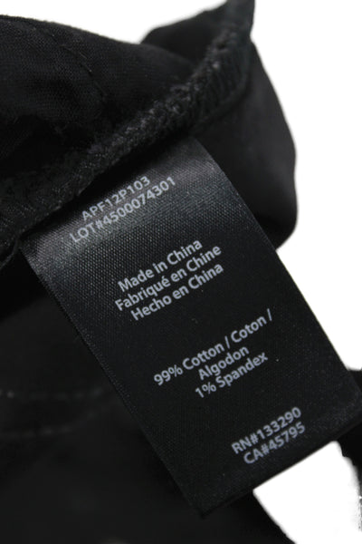 Rachel Zoe Womens Skinny Black Jeans Cotton High Rise Inseam 32 Size 30