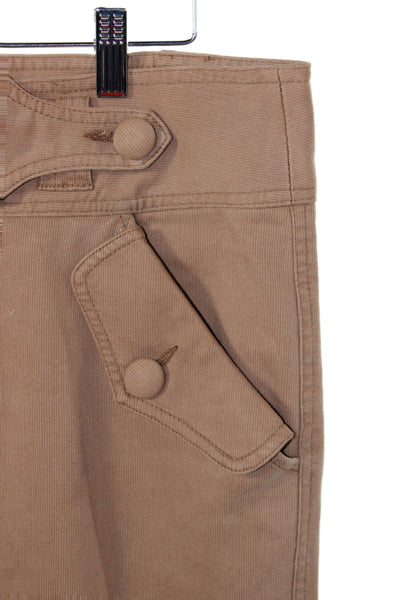 Nanette Lepore Womens Capri Pants Brown High Rise 23in Inseam Size 6