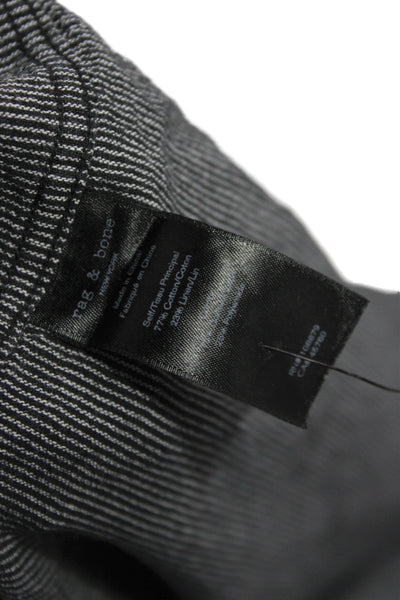 Rag & Bone Mens Cotton Collared Button Down Shirt Black Size L