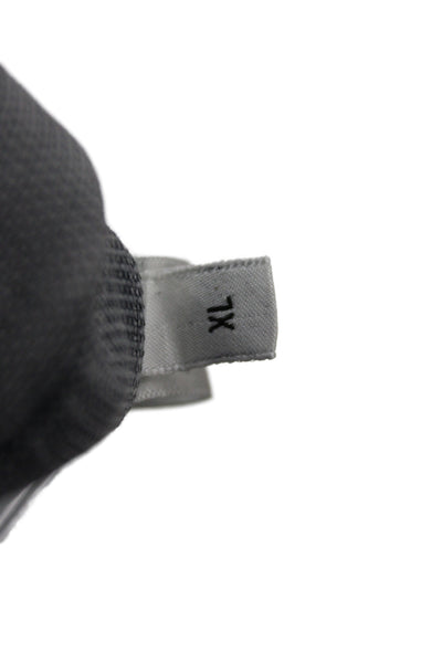 Armani Collezioni Mens Cotton Collared Button Up Top Gray Size XL