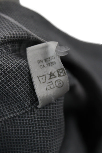 Armani Collezioni Mens Cotton Collared Button Up Top Gray Size XL
