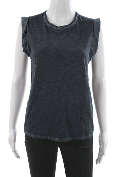 Veronica Beard Womens Sleeveless Jersey Black Pima Cotton T-Shirt Size XS