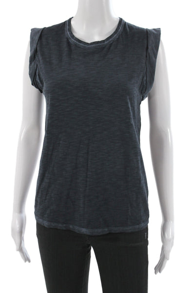 Veronica Beard Womens Sleeveless Jersey Black Pima Cotton T-Shirt Size XS