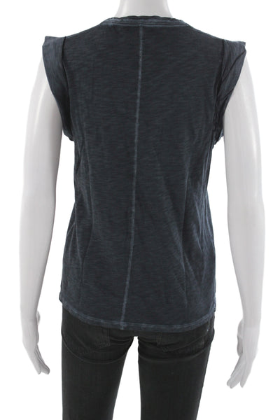Veronica Beard Womens Sleeveless Jersey Black Pima Cotton T-Shirt Size XS