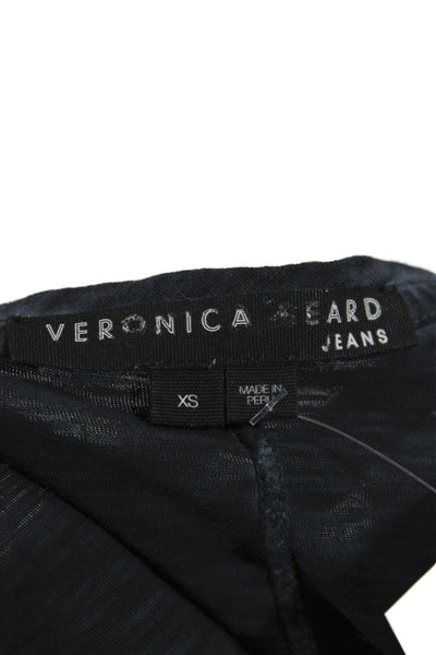 Veronica Beard Womens Sleeveless Jersey Black Pima Cotton T-Shirt Size XS